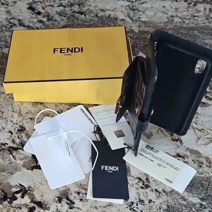 Fendi Brown  and Gold Phone Case,iphone X